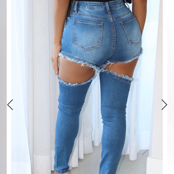 Fashion Nova Denim - Fashion nova ripped thigh jeans